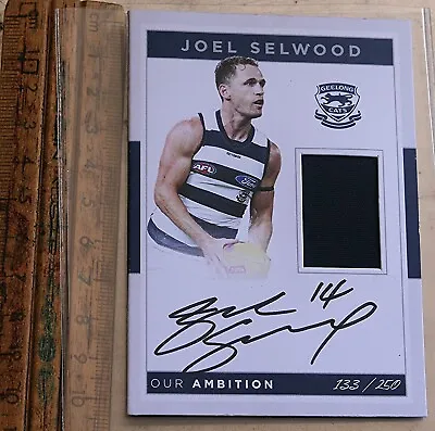 $350 • Buy 2021 Afl Our Ambition Jumper Patch Signature & Badge Joel Selwood #133