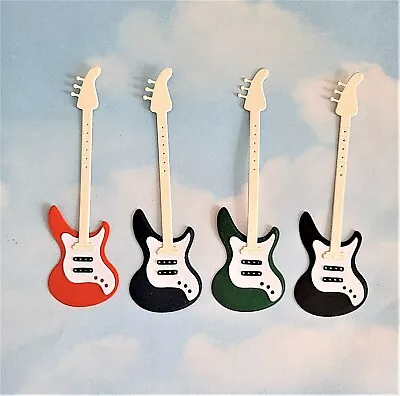 Die Cut Cuts Card Topper Guitar Music Instrument X 4 Choice Of Colour • £1.80