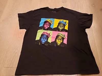 $7.99 • Buy The Notorious BIG Pop Art Tshirt Black 2XL  Biggie Smalls Hip Hop Rap Crown 