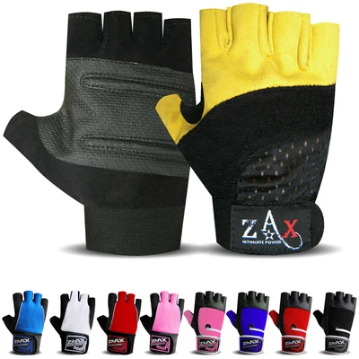 £4.99 • Buy Leather Weight Lifting Gloves Gym Training Body Building Gloves Mens, Ladies