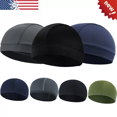 Cooling Skull Cap Head Wrap Cover Sweat Wicking Motorcycle Sweatband Beanie Hat • $6.99