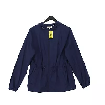 Jack Wills Women's Jacket UK 12 Blue Cotton With Nylon Rain Coat • £17.30