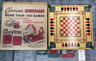 Vintage Carrom GameBoard Model 108RS ~ Original Box Complete Instructions + • $80