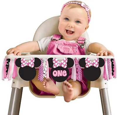 Minnie Mouse Forever Disney Clubhouse Kids Birthday Party High Chair Decoration • $20.77