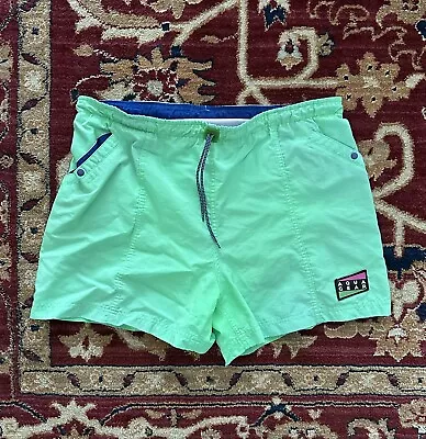 Vintage 90s Nike Aqua Gear Neon Green Lined Gym Hiking Shorts Size XL  • $44.99