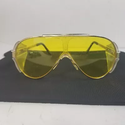 Vintage Crews Architect Safety Sunglasses Z87 Aviator Glasses Yellow Lens • $39.99