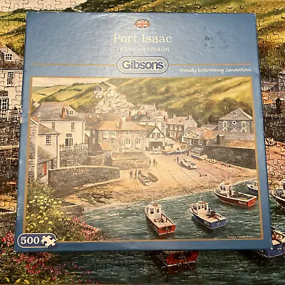 £0.99 • Buy Gibsons Port Isaac Jigsaw Puzzle 500pc Terry Harrison Complete Seaside Harbour