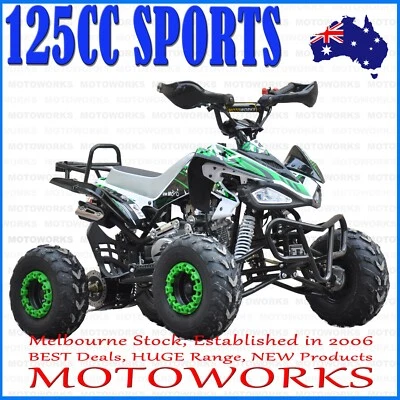 $1049 • Buy 125CC SPORTS SEMI AUTO ATV QUAD Dirt Bike Gokart 4 Wheeler Buggy Kids GREEN