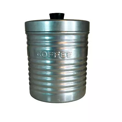 Nasco Italy Aluminum Coffee Can Canister With Lid Mid-Century Container • $21.99