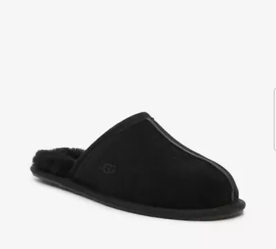 UGG PEARLE Womens Scuff Slippers Black Size 7 NIB NEW • $44.99
