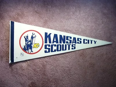$249.99 • Buy 1974/75 1975/76 Kansas City Scouts Nhl Hockey Pennant Flag Sharp!!