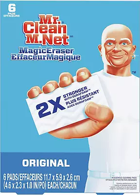 Mr. Clean Magic Eraser Original Cleaning Pads With Durafoam White 6 Count • $7.08