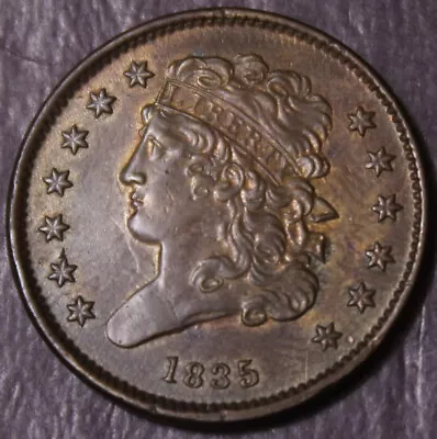 1835 Classic Head Half Cent AU .......Lot 3349 • $164.95