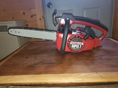 Homelite Super 2 Chainsaw With 13  Bar And Chain Runs Used Chainsaw • $100