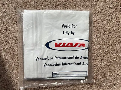 Rare Vintage VIASA Venezuelan Airline Garment Bag New Sealed • $49