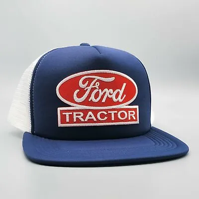 Ford Tractor Trucker Hat Vintage Embroidered Ford Patch On Foam Mesh Snapback • $35