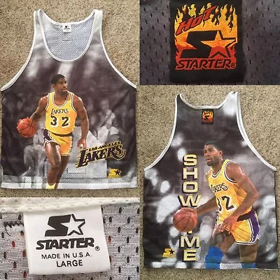 RARE Vintage 90’s Hot Starter Jersey Magic Johnson LA Lakers NBA Fanimation Tank • $79.99