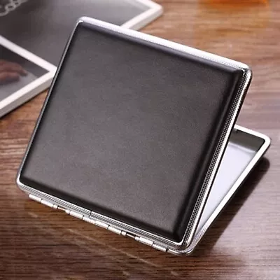 £3.99 • Buy METAL FAUX LEATHER CIGARETTE CASE Box Holder StorageTobacco 20 Cigarettes Gifts