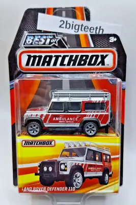 LAND ROVER DEFENDER 110 Ambulance Best Of Matchbox 1:64 MBX Mattel RUBBER TIRES • $9.99