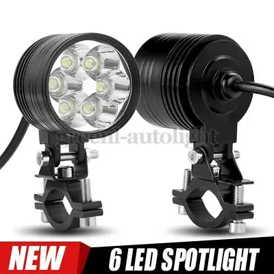 2X White Hi-Lo LED Motorcycle Headlight Fog Spot Light Driving Dirt Bike ATV UTV • $24.98