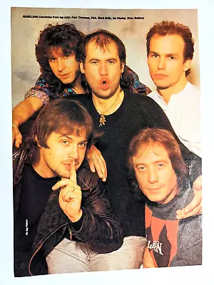 Marillion / Steve Rothery / Fish / Band Magazine Full Page Pinup Poster Clipping • $12.99