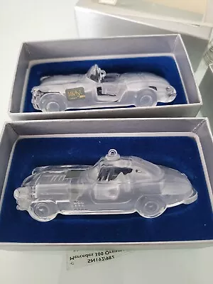 Mikasa Classics Miniature  Mercedes 300 & 1956 Corvette Christmas Ornaments • $31.02