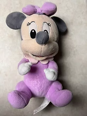 P Walt Disney Baby Minnie Mouse Disney Parks Plush Doll Purple Gray • $12