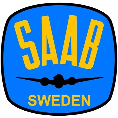 SAAB Automobiles Of Sweden Airplane Theme DIECUT NEW Sign 40  Wide USA STEEL • $288.88