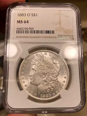 1883-O Morgan Dollar Graded MS64 By NGC Flashy Common Date Coin SCUFFY HOLDER • $89.99