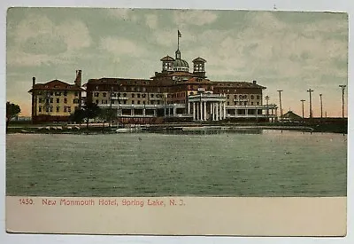 NJ Postcard Spring Lake New Jersey New Monmouth Hotel Building Scenic Water View • $6.99
