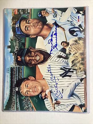 MICKEY MANTLE/DUKE SNIDER (Hof)- Dual Signed Autograph Auto 8x10 Photo. PSA/DNA • $400