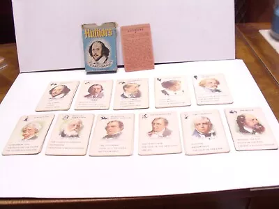 Vintage Whitman Authors Card Game Complete With Box Original Owner • $25