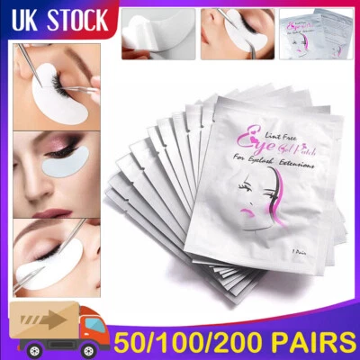 £5.99 • Buy 200 Pairs Eyelash Lash Extensions Under Eye Gel Pads Lint Patches Makeup Salon