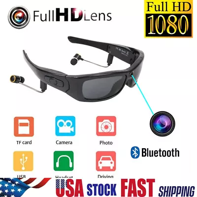 HD 1080P Bluetooth Sunglasses Camera Wearable Glasses Camera Video Recorder US • $45.69