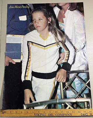 1970’s Young Lisa Marie Presley Elvis The King Poster Double Sided Rare VTG • $72