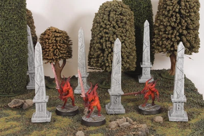 £12.50 • Buy 6 Obelisk Objective Markers War Games Warhammer D&D Terrain Scenery 3D Print
