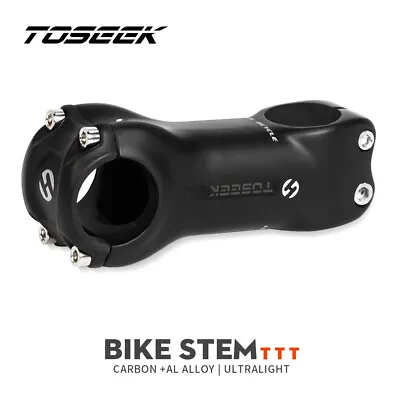 TOSEEK UD Carbon Stem 6/17° Bicycle Stems MTB Road Bike Handlebar Stem 31.8mm • $29.99