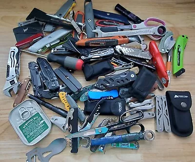 TSA LOT Of Knives Multi Tools & More! 15+ LBS Variety Mix! FREE SHIPPING! • $84.99