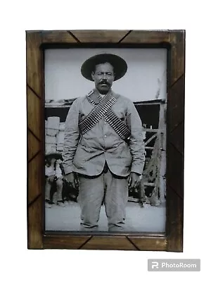 LITHOGRAPH FRAMED PRINT 18  X 13   1st Quality  PANCHO VILLA • $36