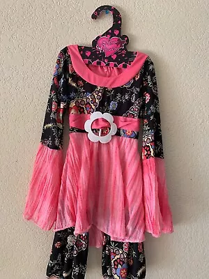 $19.50 • Buy HIPPIE 60’s, 70’s  FLOWER HALLOWEEN COSTUME Child SIZE One Size 3-6 Year Old
