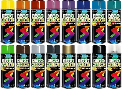 Universal Spray Paint All Colours Multi Purpose Art Craft Diy Home Garden Garage • £3.99