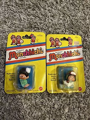 New In Package Vintage Lot Of 2 Monchhichi Minis Naptimer Flyer Mattel • $15