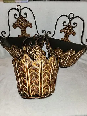 Metal Wall Decor Hanging Basket Set Of 3 • $5.08