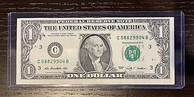 $1 Dollar Bill Error ✨Misaligned ✨Misprint ✨Miscut✨Offset ✨2009 Note • $4.99