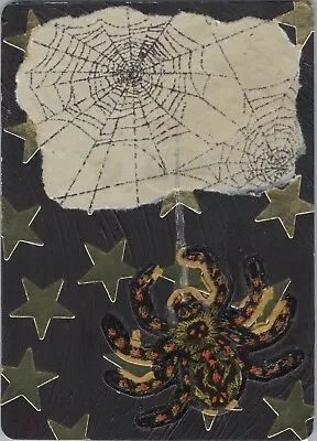 Psychedelic Spider - Halloween Horror ATC Art Trading Card Original ACEO OOAK • £5.73