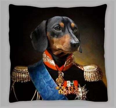 £8.25 • Buy STEAMPUNK Dressed Dachshund  Portrait  Cushion Cover Fantasy Royal