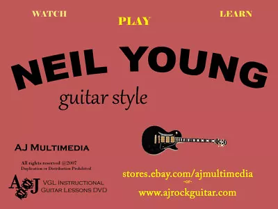 Custom Guitar Lessons Learn Neil Young - DVD Video • $15.99