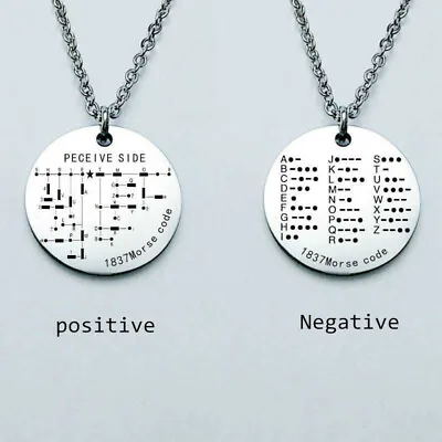 1Pc Key CW Training Coin Morse Code Table Radio Transmission Practice Necklace • $4.38