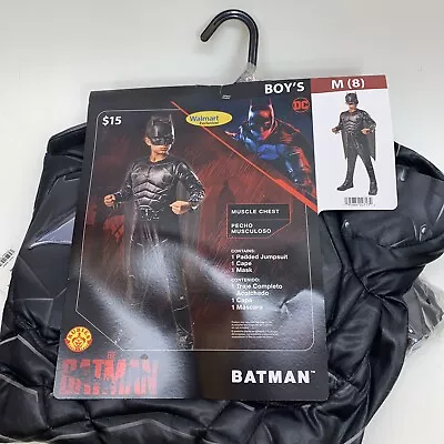 Batman Halloween Costume Padded Muscles Jumpsuit Mask Cape Boys Youth Medium 8 • $24.95