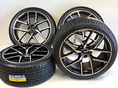 20  Wheels Rims Tires Fit Mercedes Benz S550 Amg S63 Machined Staggered 4 Black • $1899